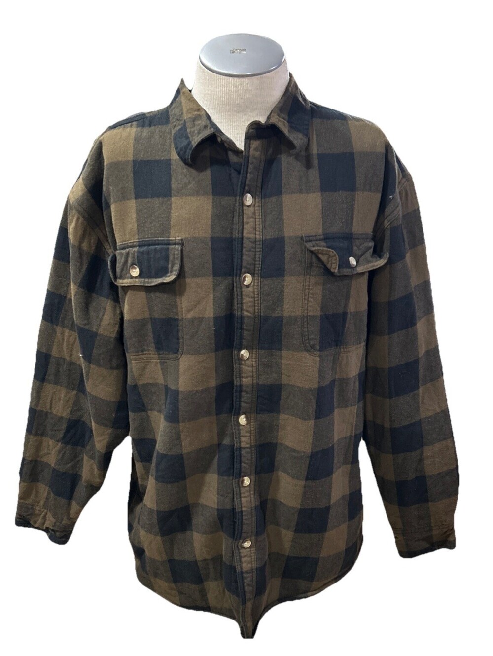 Redhead Sherpa Shacket Jacket Flannel XL Mens Brown Black